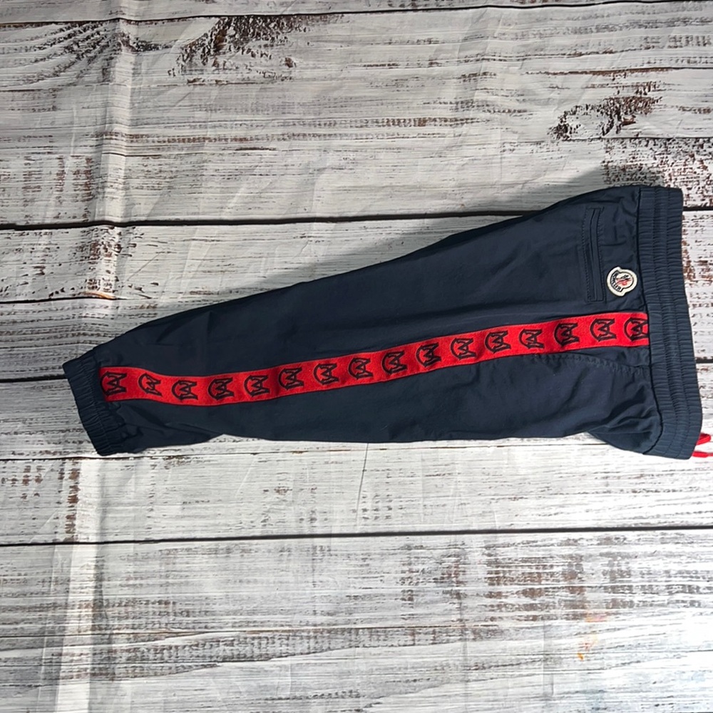 Moncler drawstring navy blue pants for boys